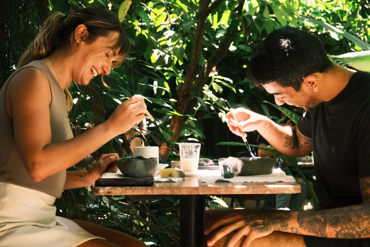 Experiência de cerâmica no espaço Casa Alvite